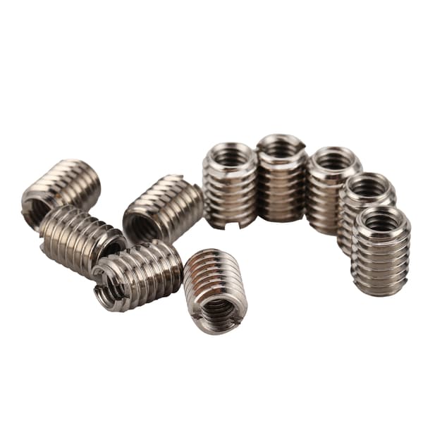 Gevindindsatssæt i rustfrit stål M4x0.7 indvendig M6x1.0 udvendig 8 mm længde 10-pak