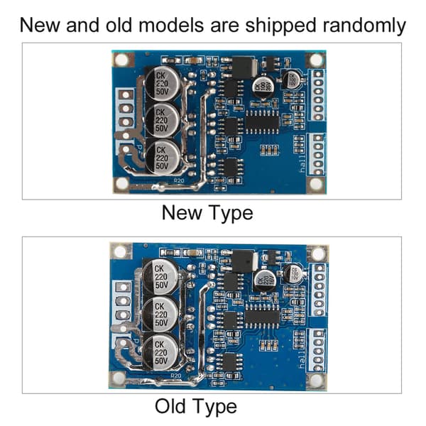 DC 12-36V 15A 500W Børsteløs Controller, Hall Sensor BLDC Driver PCB
