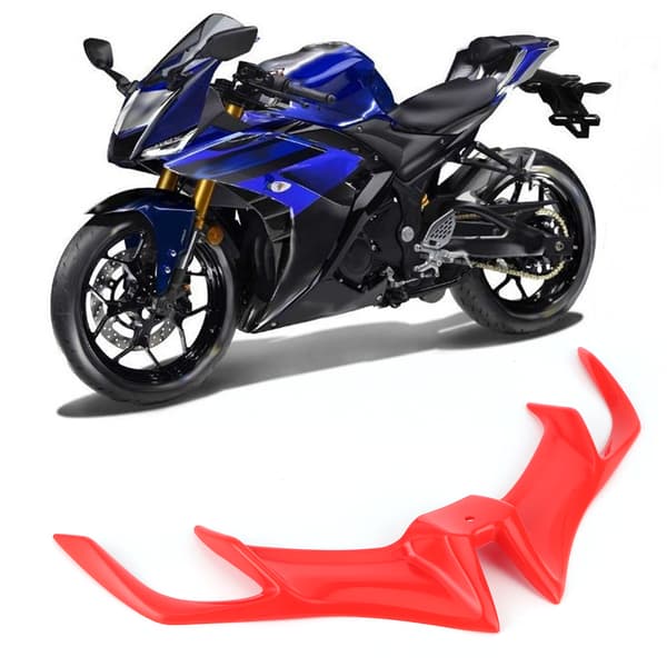 Frontkåbe Aerodynamisk Winglet Vingedæksel Tilbehør Passer til Yamaha R15 V3 2017-2020 Rød