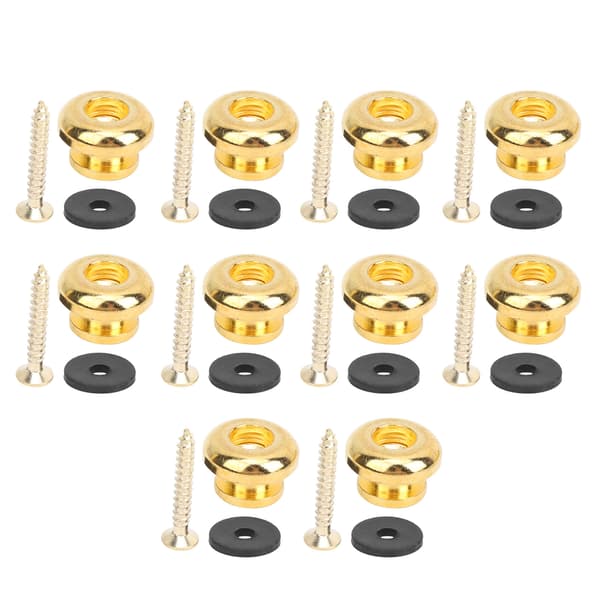 5-pack gitarrremmar för basukulele instrumenttillbehör, guld