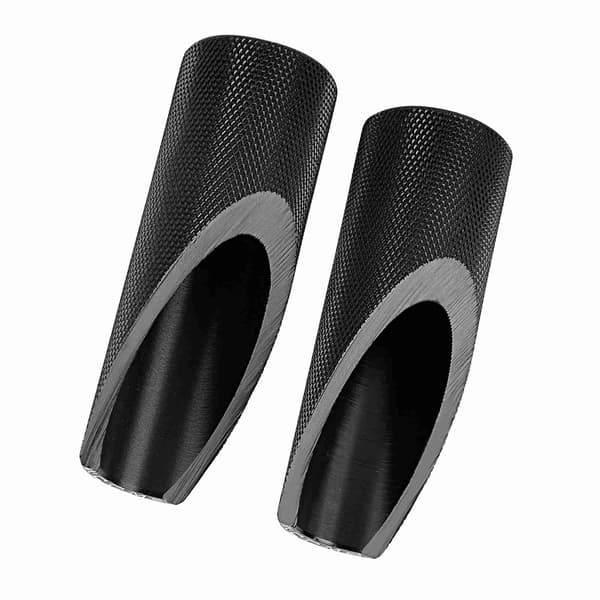 2 stk. fodhvilere til motorcykel i aluminiumslegering (sort)