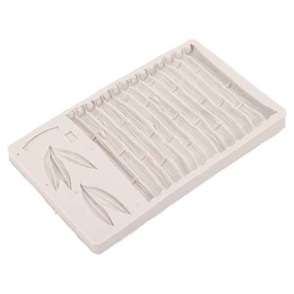 Silikonform Säker Elastisk Grå Löv Bambudesign Rivtålig Enkel Demoulding DIY Bakform