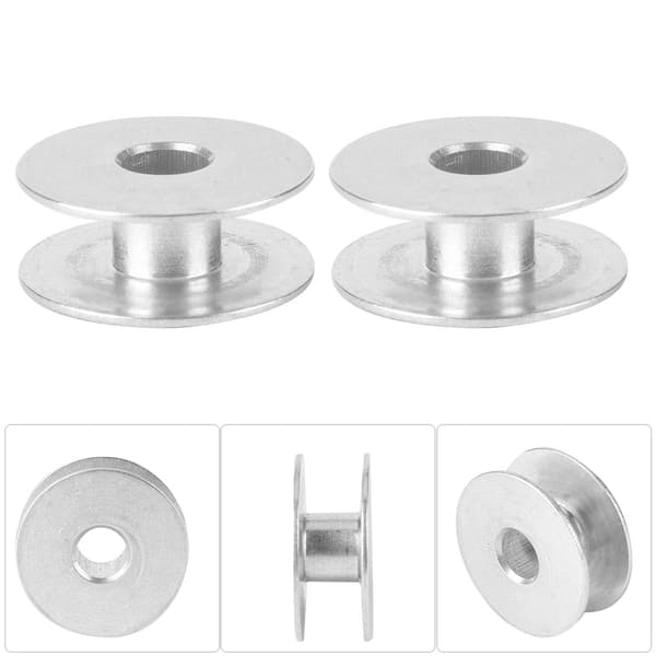 100 stk. aluminiumsspoler tomme spoler til flade symaskindele