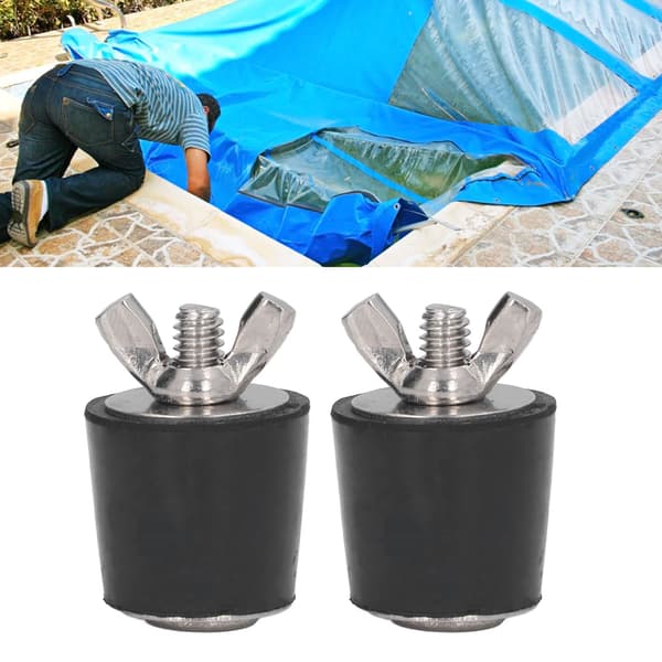 2-pack poolvinterplugg avsmalnande gummiproppar pooltillbehör 25 mm