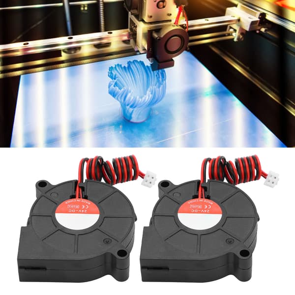 2-pak 24V 50x15mm 3D-printer blæser, støjsvag køleudskiftning til Ender-3, 2-delt sæt