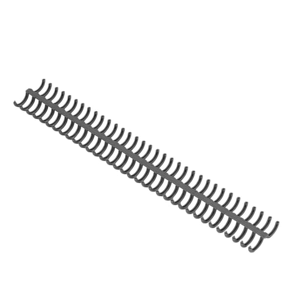 10-pack 34-håls PP-plastbindningsryggar, hållbara spiralbindningsringar för kontorsmaterial, svart