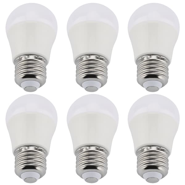 6-pack 5W Mini LED-lampor Varmvit E26 Bas G45 Klotlampa Belysningstillbehör