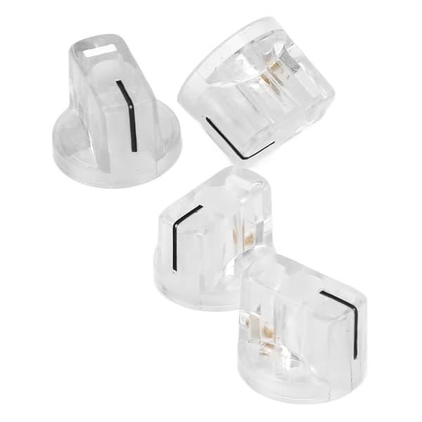 4 st transparenta plastrattar med spår för gitarr-effektpedal, enkla att installera instrumentdelar