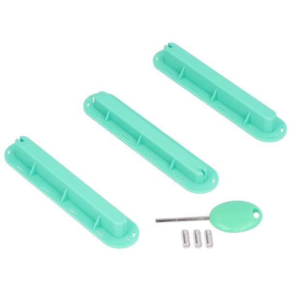 Surfbräda Fenboxplugg 3-pack - Fenkanalbas i plast med skruvar, grön