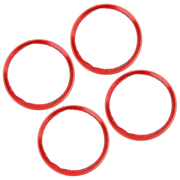 4PCS Hjulnavring Centrisk Dekorationsdistans Aluminiumlegering för Bilmodifiering Röd