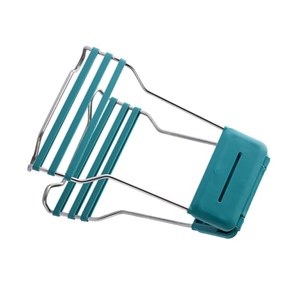 Skålklämmor i rostfritt stål, gröna silikonkanter, 4-pack