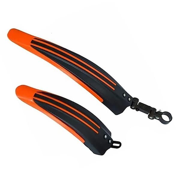 2 st cykel fram- och bakskärmar, orange PP MTB för cykling