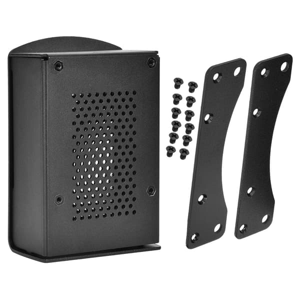 Raspberry Pi 4 Model B Sort Aluminium Køleplade Kabinet med Monteringsbeslag
