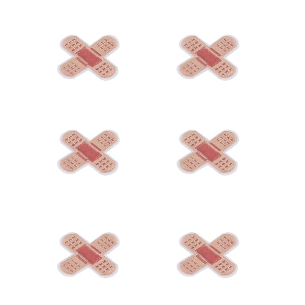 6 stk. Band Aid broderede strygemærker til at dække pletter, søde broderede strygemærker til DIY nederdele, tasker, hatte