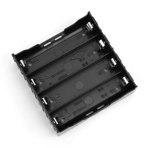 5-pak 18650 Batteriopbevaringskasseholder med hårde stifter, sort, til DIY-strømsystem