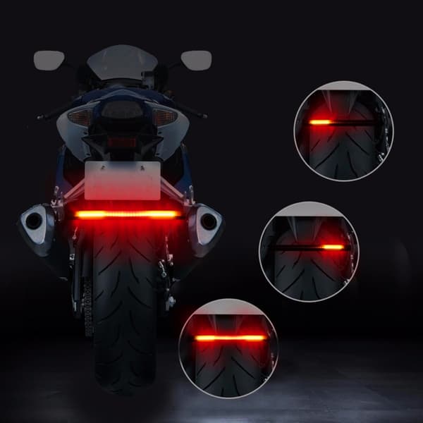 48SMD LED Motorcykel Lysstribe Til Baglygte Bremselys Blinklys