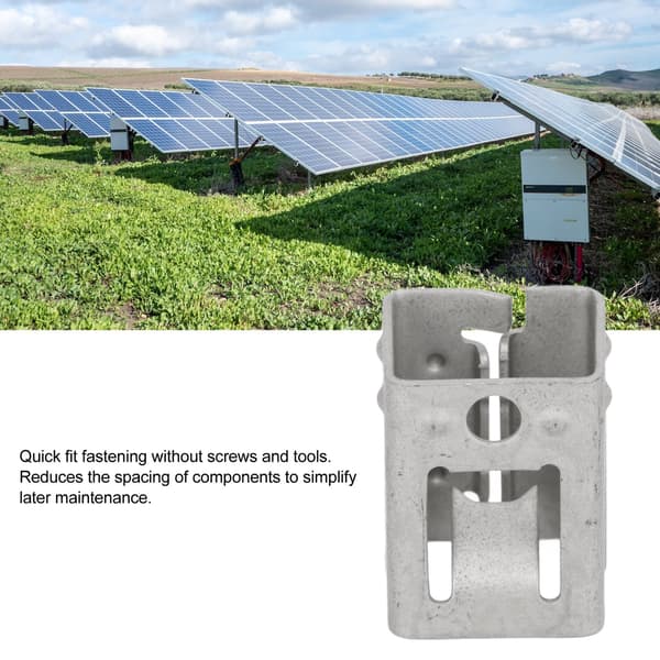 10 st solpanelmonteringsklämma PV Quick Lock-fäste fjäderstålkit