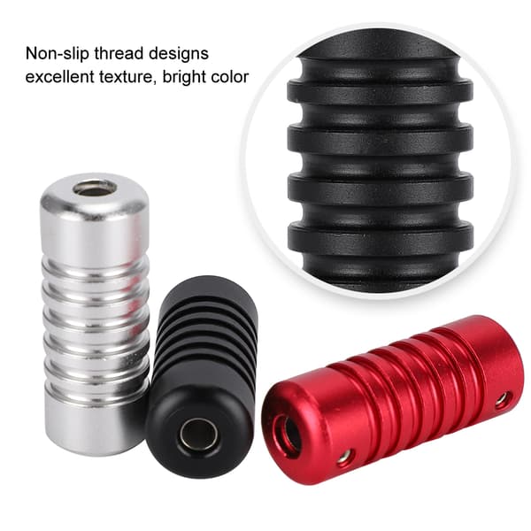22 mm tatoveringsmaskinegreb i aluminiumslegering (sort, rød, sølv)