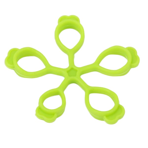 Silikon Fingersträckare Blomform Återfjädring Dekompression Handgreppsstärkare för Kontor Utomhus Grön 8.8lb