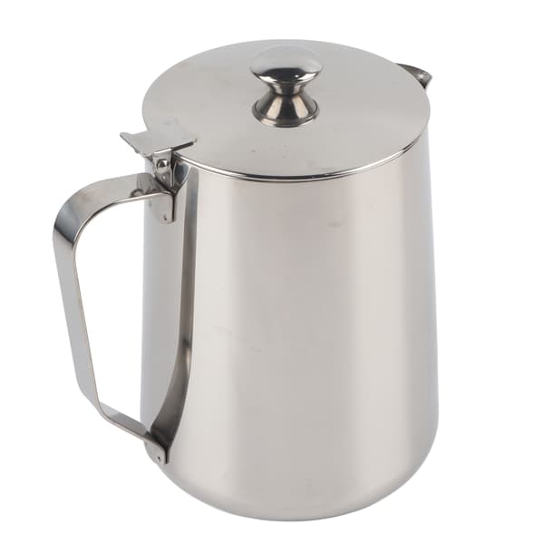 Mælkekande i rustfrit stål med låg til latte art (350 ml)