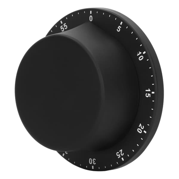 Magnetisk køkkentimer 304 rustfrit stål madlavningsur sort mekanisk stopur