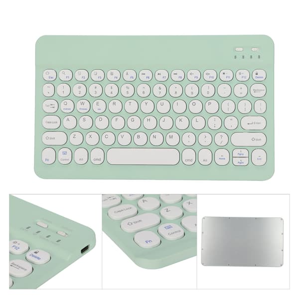 Trådløst tastatur Stabil forbindelse Mobiltelefon Tablet Laptop Tilbehør til iOS Android Windows Grøn