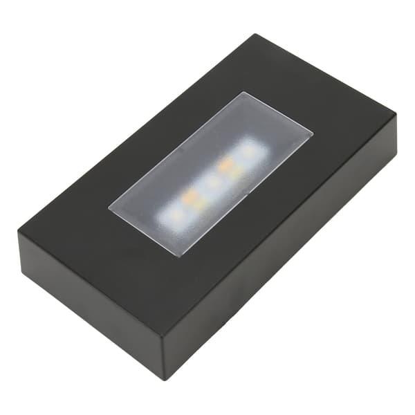 LED-lysstanderbase USB-drevet multimodus assorterede farver sort ABS rektangulær lysdisplaybase til glaskasse