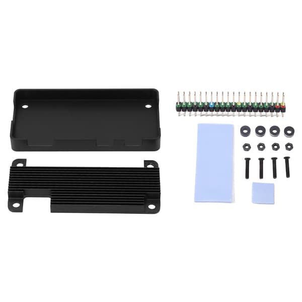 Kølepladekabinet i aluminiumslegering til Raspberry Pi Zero, passivt kølekabinet med stifthoved