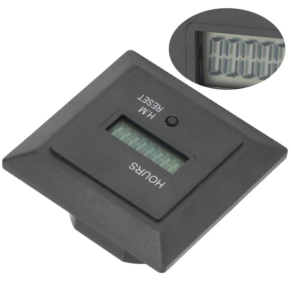 Digital timetæller 0-999999H 59M, AC 100-240V, Industriel timerdisplay