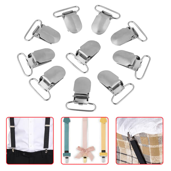 Sølv Metal Seler Sutteclips Holder Reparationsdele Tilbehør (25mm)
