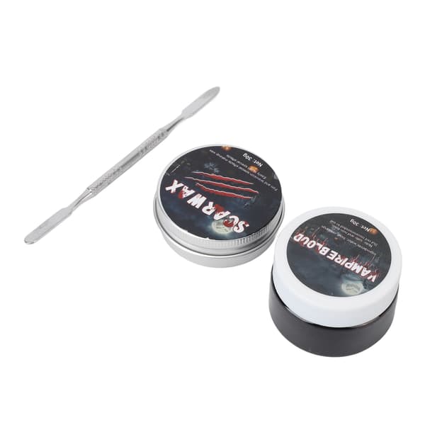 Ärrvax Koagulerat Blod Kit Sår Modellering Halloween SFX Smink Kit med Spatel