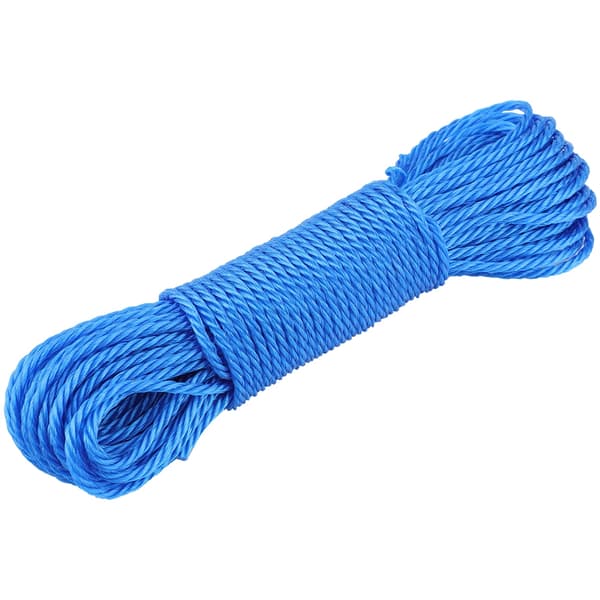 Utomhus Blå 20m Nylon Klädlina Rep för Trädgård Camping