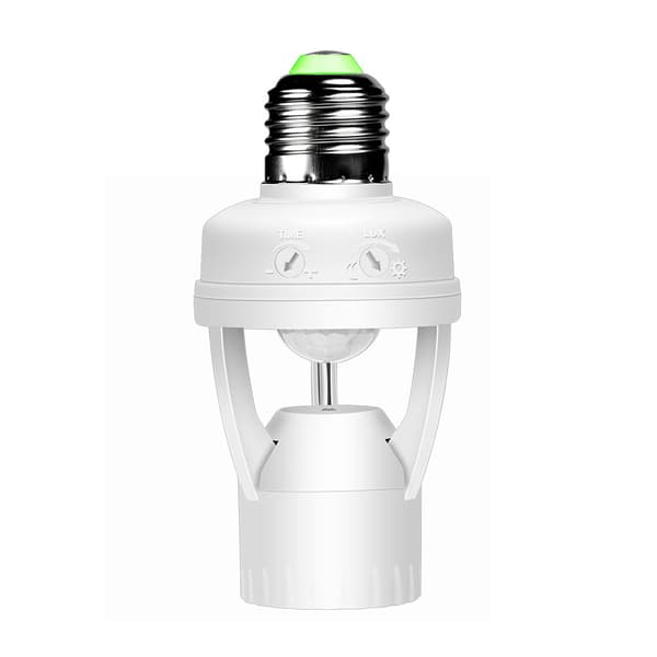 360° dimbar infraröd rörelsesensor lamphållaradapter, E27