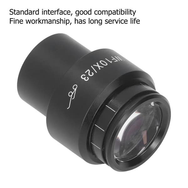 30 mm interface mikroskoplinse vidvinkel WF10X/23 justerbart dioptriokular med kappe