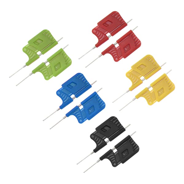 10 stk. miniature IC-testklemme med gummiring til elektroniske komponenter, SDK08