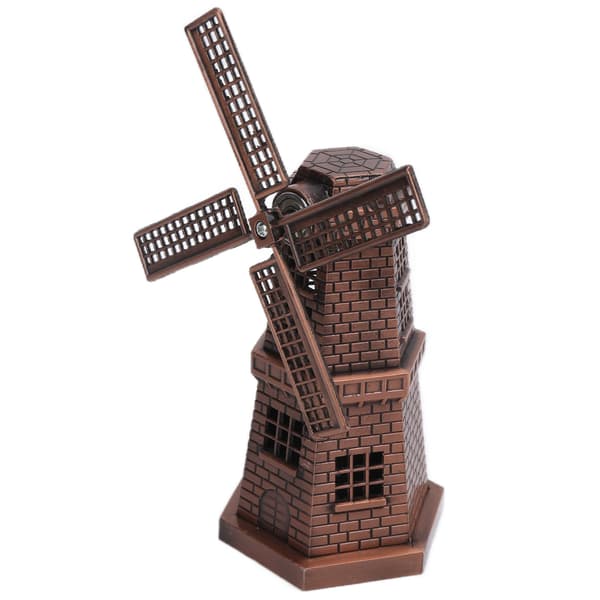 Vindmølleindretning Retro Stil Rød Bronze Mini Håndværkspynt til Bar Restaurant