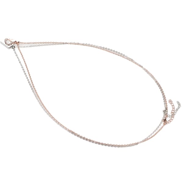 2 stk. magnetisk hjertehalskæde legering par matchende sæt hans hendes rosa sølv 340 mm