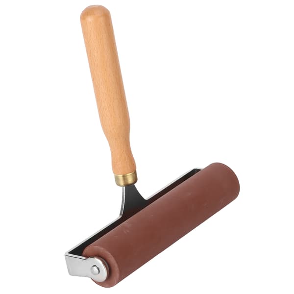 Brayer Mjuk Flexibel Robust Hållbar Elastisk Gummirulle för Tryck Scrapbooks 15cm