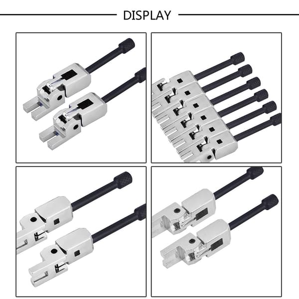 6 Tremolo-broer til elektrisk guitar, sølv sort