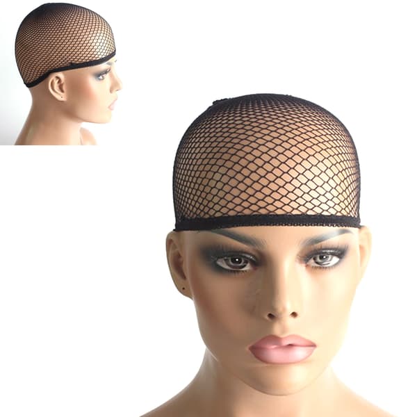 Parykhætter Nylon Strækbar Åndbar Dome Mesh Net Parykhætte Til Cosplay Udklædning Sort