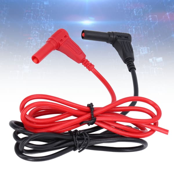 4 mm bananstik testledning han til han multimeter probetråd, 1 sæt elektrisk testkabel