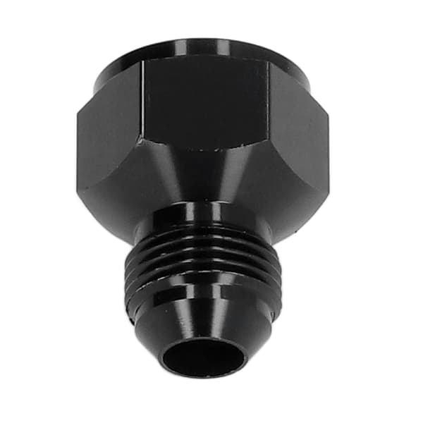 AN10 til AN8 Reducer Fitting, Sort Aluminiumlegering, Lige Adapter, Hun til Han