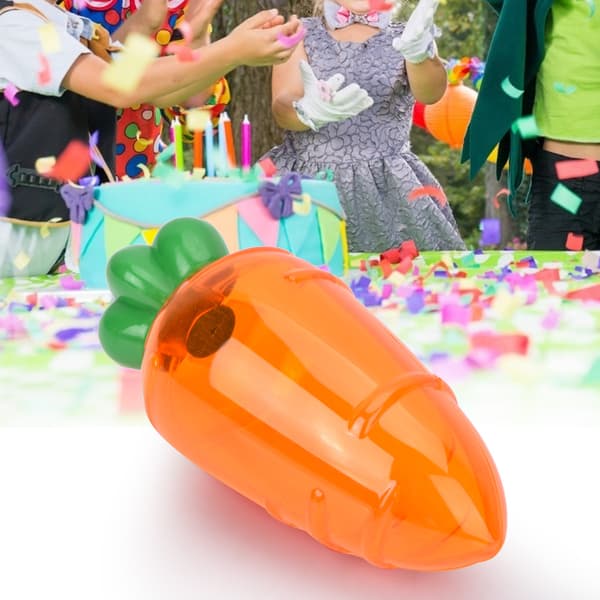 12-pack tecknad morotsformad godislåda för bröllop, babyshower, present (transparent orange)