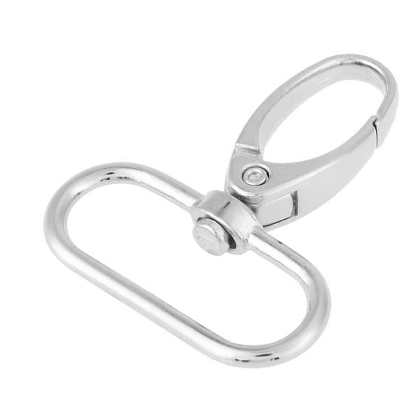 20 st. väskspännen i zinklegering, vridbara karbinhakar, nyckelringskrokar (32 mm)