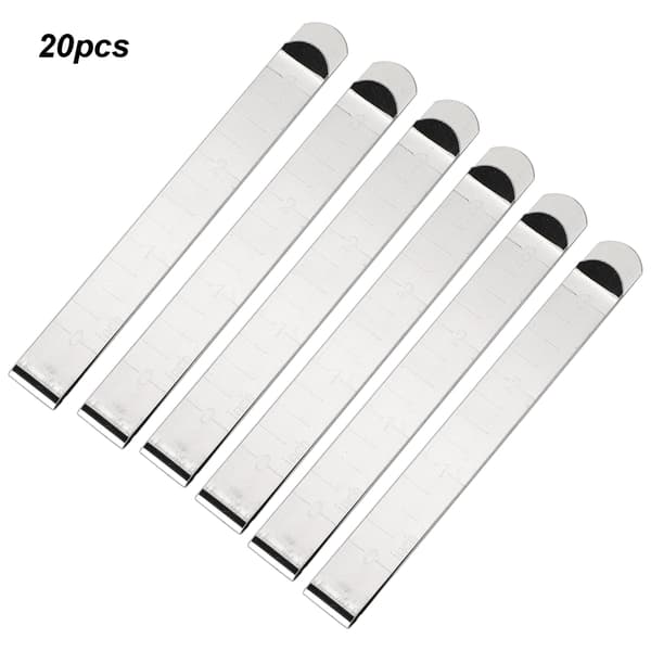 20 st fållklämmor set 3 tums fix metallmätlinjal DIY markör sybehör