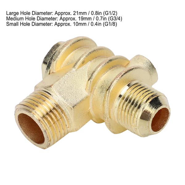4 stk. kontraventil til luftkompressor i zinklegering 1/4\" hungevind pneumatisk fitting