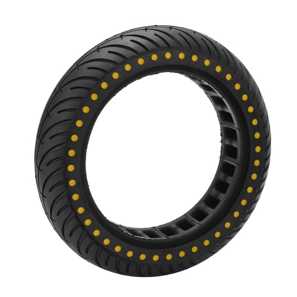 Gul Gummi E-Scooter Däckbyte, Dubbel Honeycomb Halkfritt Stötsäkert Hjul för Elscootrar