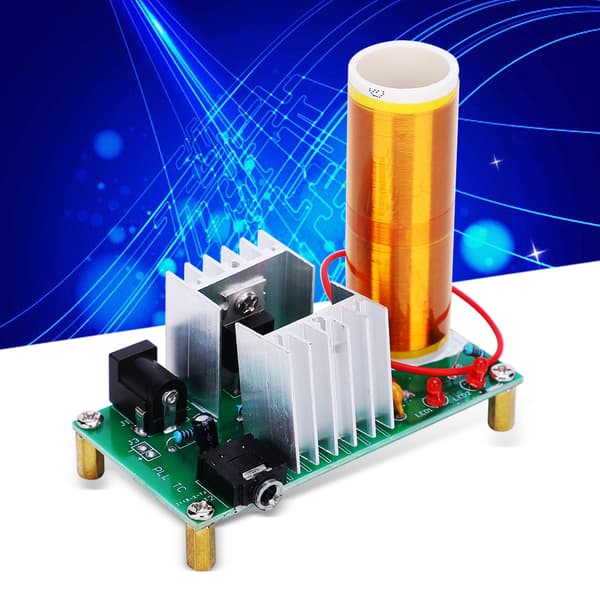 Tesla Coil Kit DIY Mini Plasma Højttalermodul 15W DC 15-24V 2A Elektroniksæt
