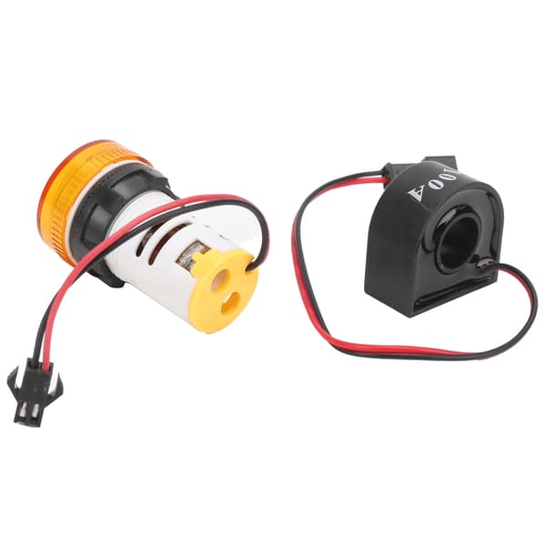 AD101-22VAM AC/DC Voltmeter Ammeter Dobbelt Display, 50-500V 0-100A, Gul LED, 22mm