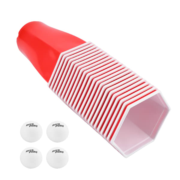 Hexcup Rødt Beer Pong Festkop Sæt